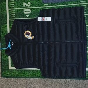 Washington Redskins Zip Puffer Vest Jacket Winter Coat NWT